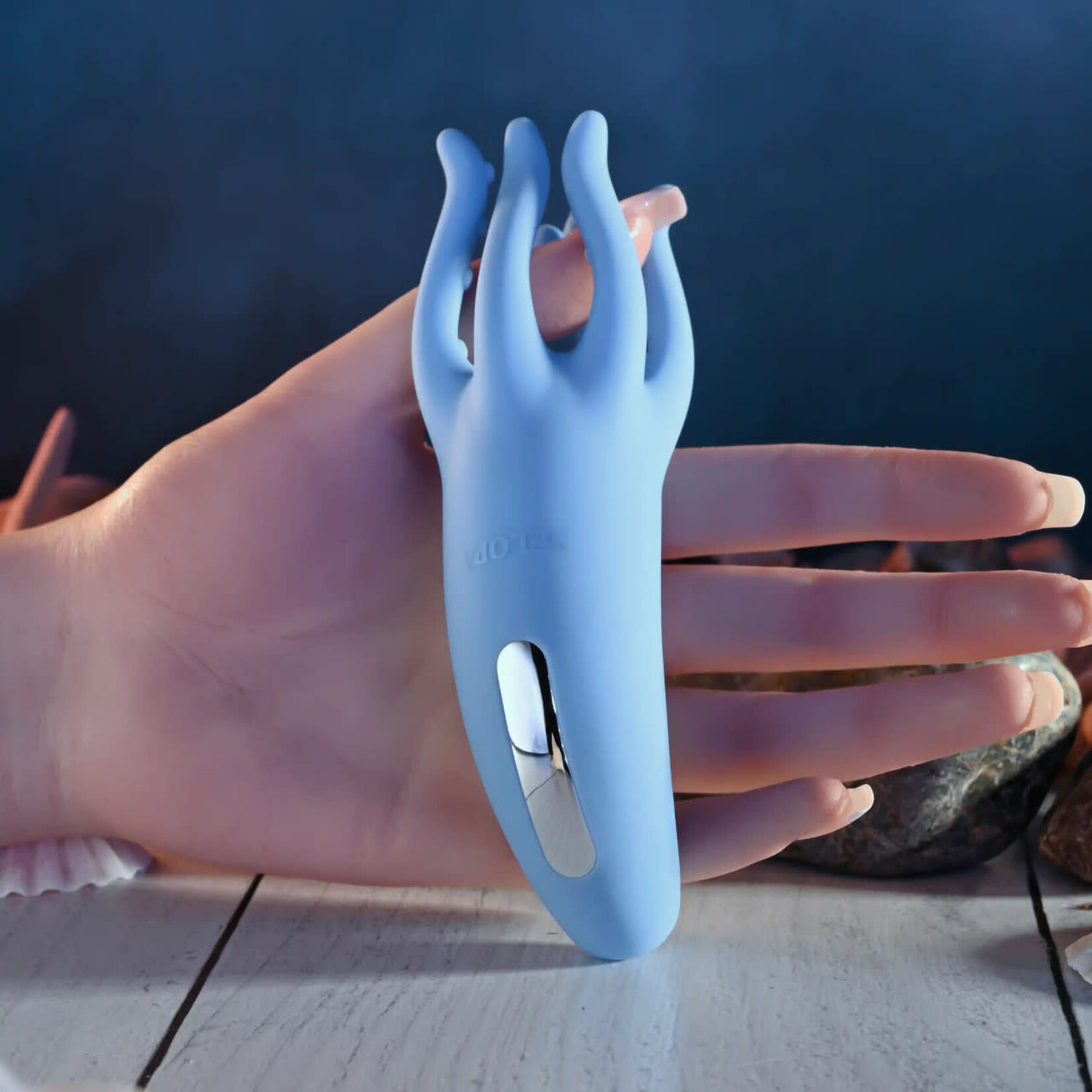 Selopa Tentacle Tickler Rechargeable Silicone Clitoral Stimulator - Blue