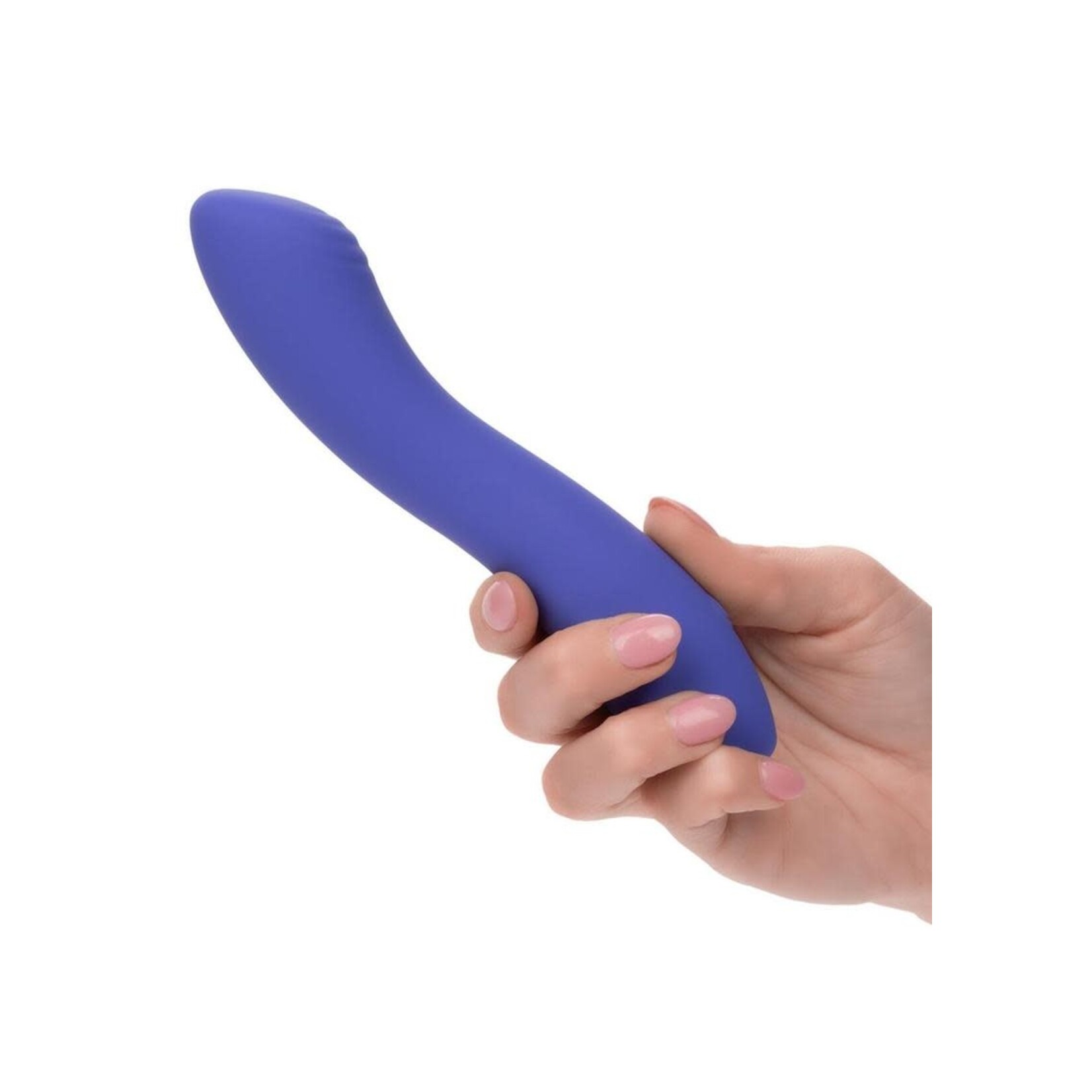 CalExotics Connect Contoured G Rechargeable Silicone App Compatible G-Spot Vibrator with Remote Control - Purple