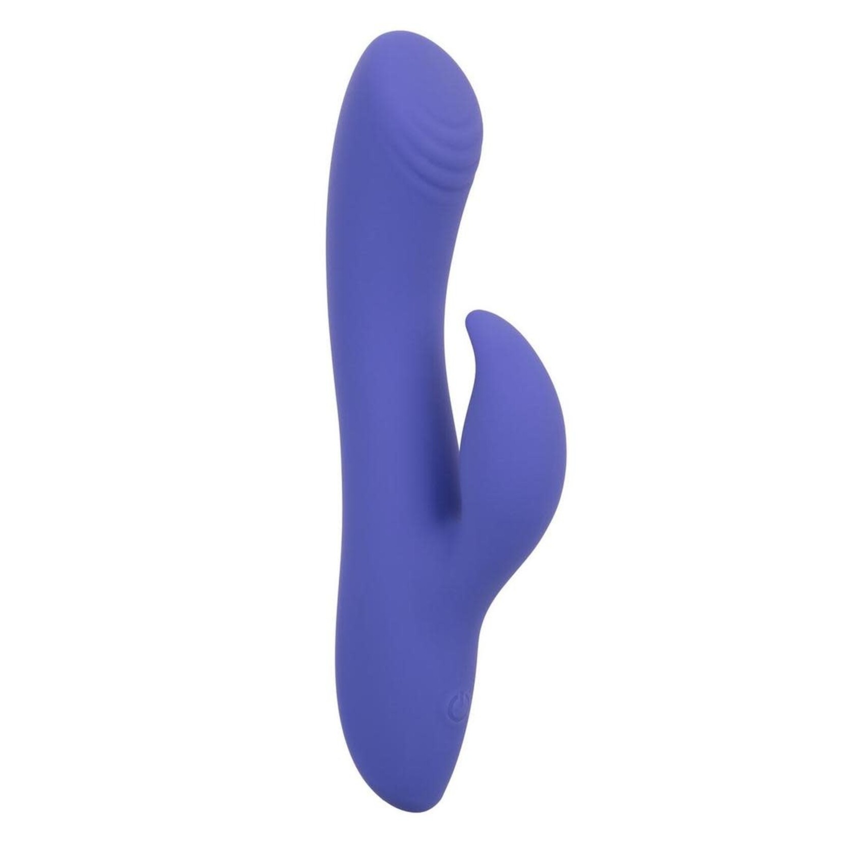 CalExotics Connect App Compatible Dual Stimulator Rechargeable Silicone Dual Vibrator with Remote Control - Purple