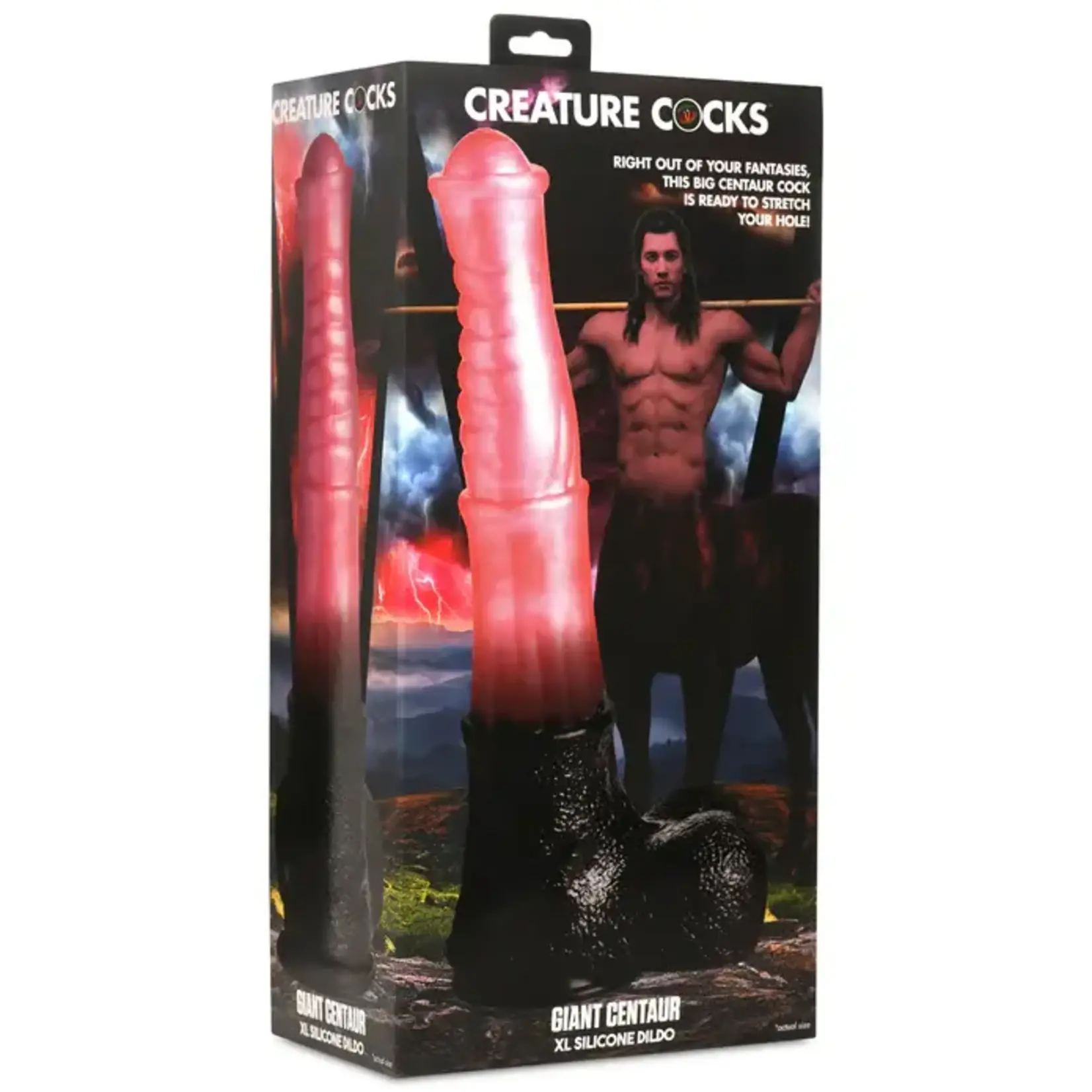 Creature Cocks Giant Centaur Silicone Dildo - XLarge - Pink/Black