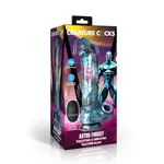 Creature Cocks Astro Thrust Vibrating Rechargeable Silicone Dildo - Blue