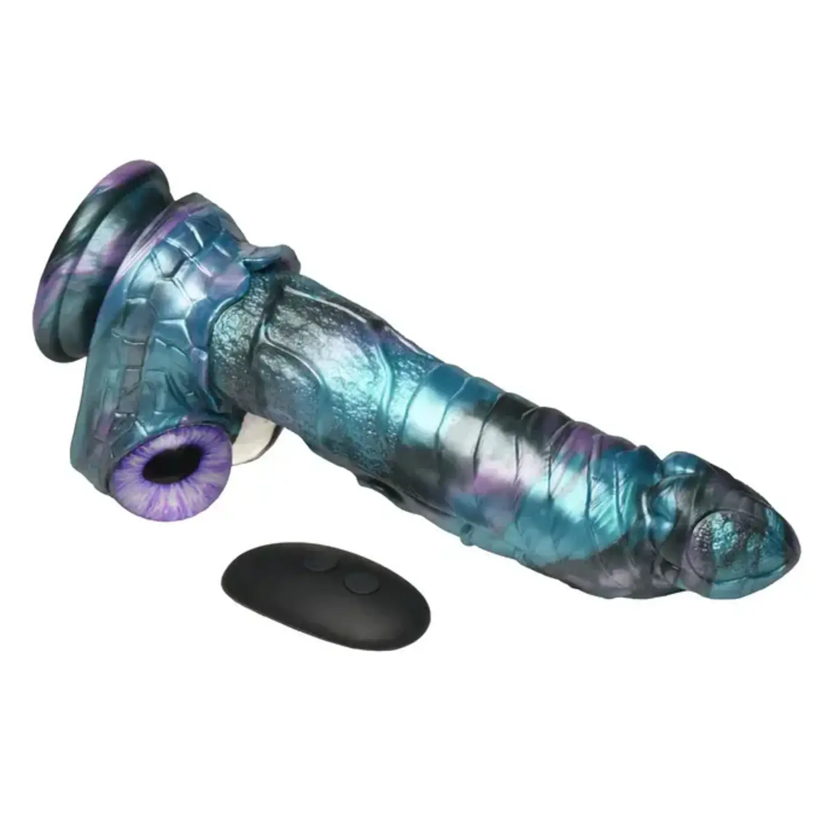 Creature Cocks Astro Thrust Vibrating Rechargeable Silicone Dildo - Blue