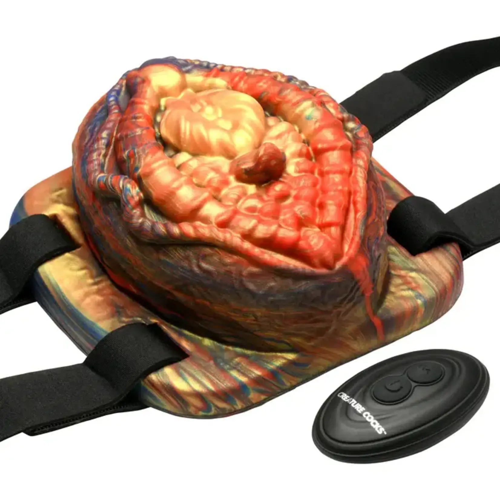 Creature Cocks Hell's Angel Rechargeable Silicone Vibrating Grinder - Multicolor