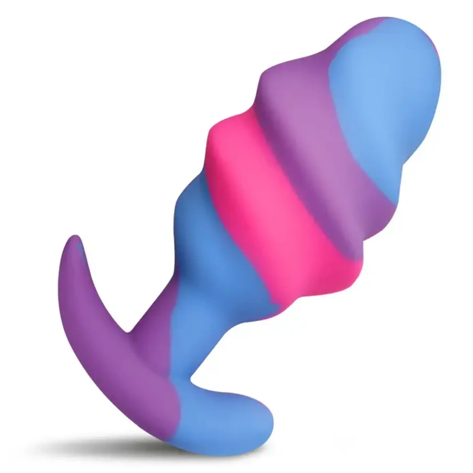 Creature Cocks Unicorn Swirl Silicone Butt Plug - Large - Multicolor