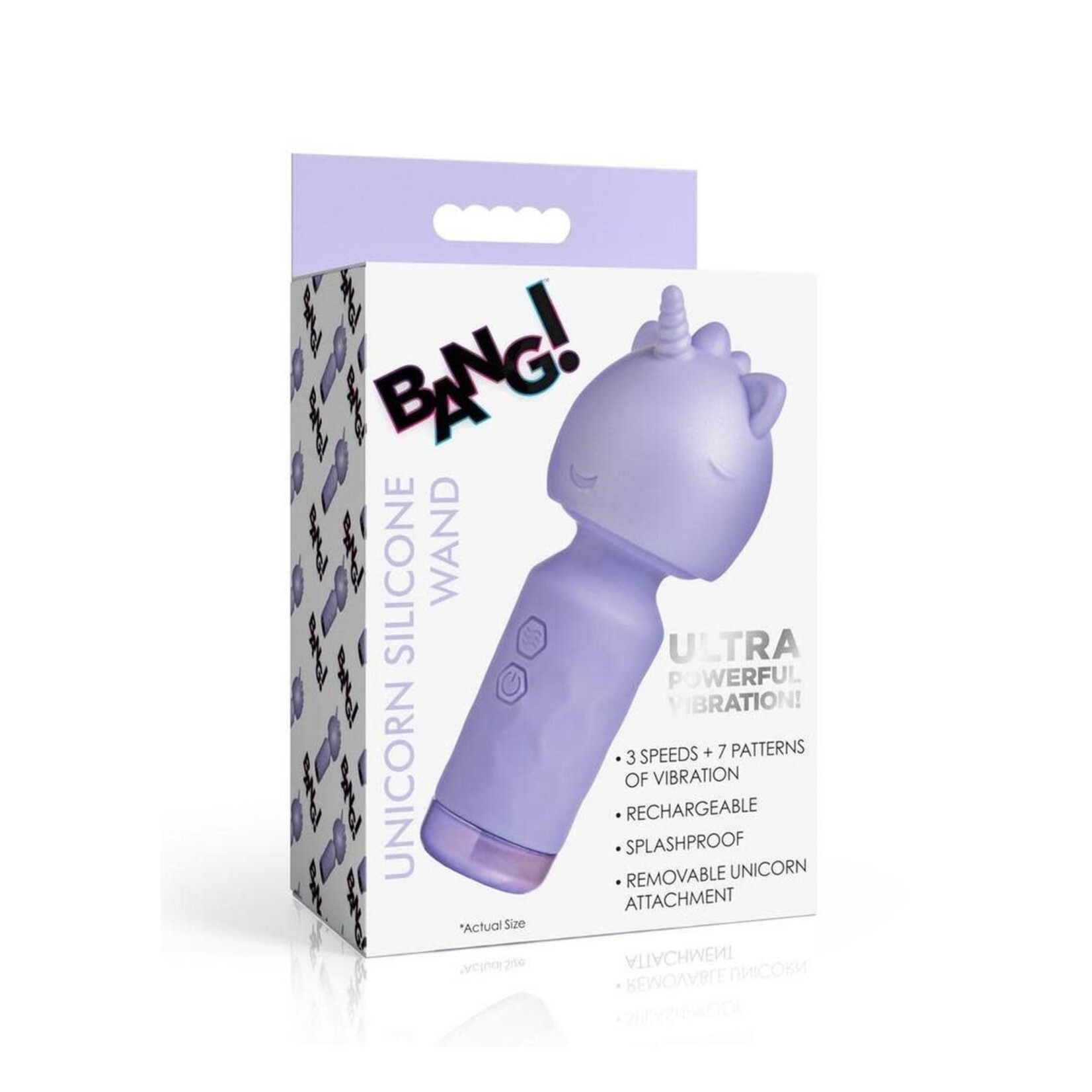 Bang Unicorn Rechargeable Silicone Wand - Purple