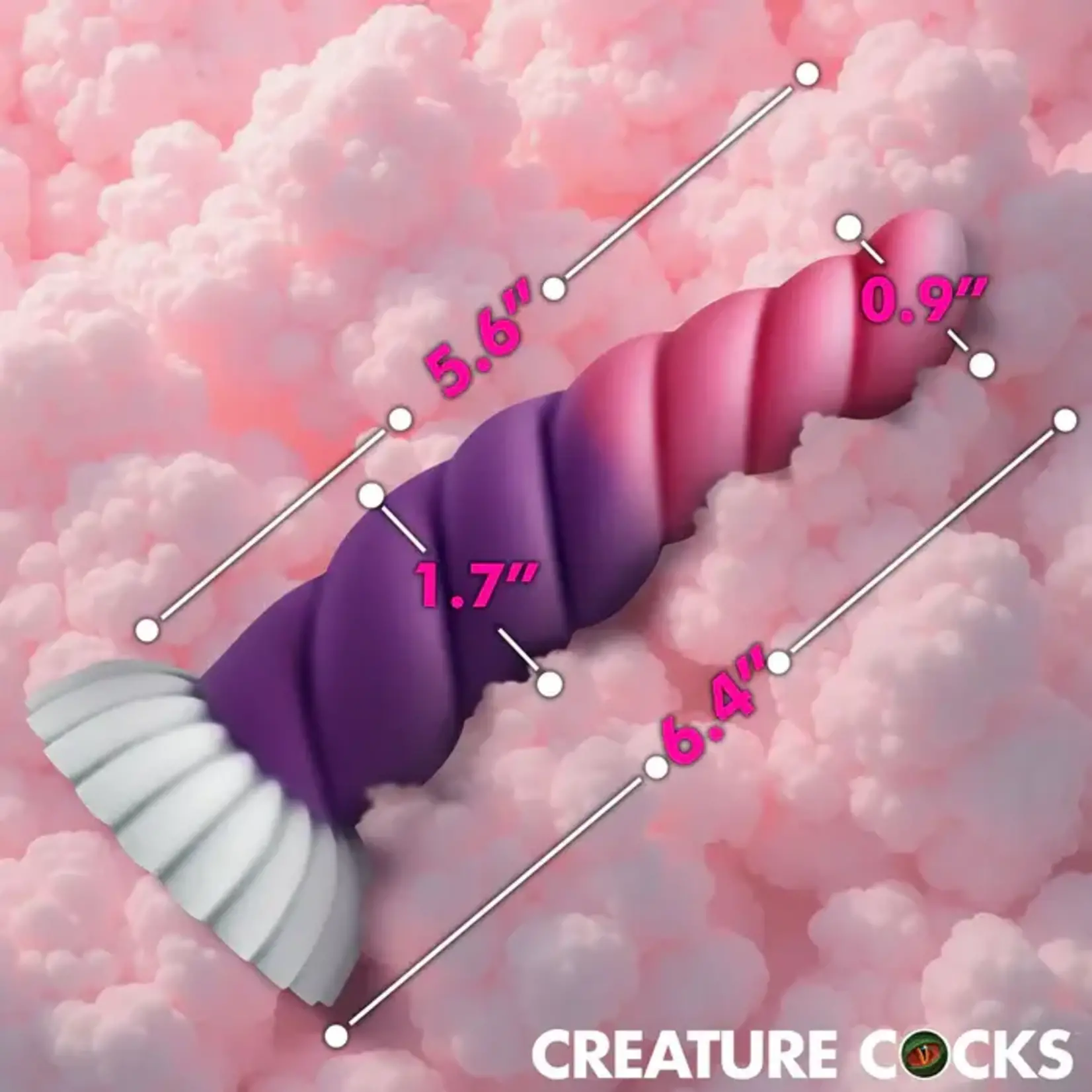 Creature Cocks Cloud Rider Unicorn Rechargeable Silicone Dildo - Multicolor