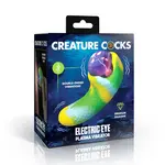 Creature Cocks Electric Eye Plasma Rechargeable Silicone Light-Up Vibrator - Green/Yellow