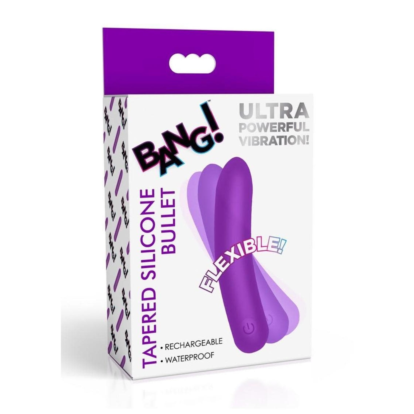 Bang Tapered Flexible Silicone Rechargeable Bullet - Purple