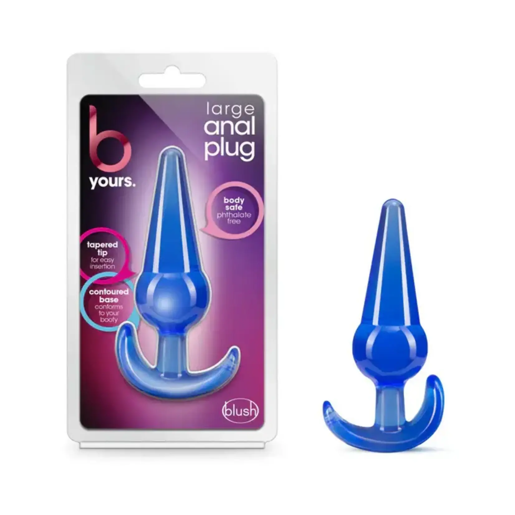 B Yours. Large Anal Plug-Blue