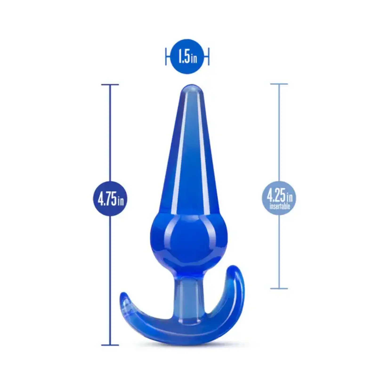 B Yours. Large Anal Plug-Blue