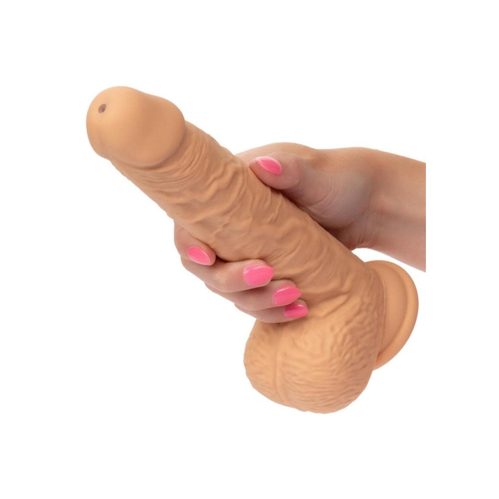 Squirting Fuck Stick Rechargeable Silicone Realistic Dong with Suction Cup - Vanilla