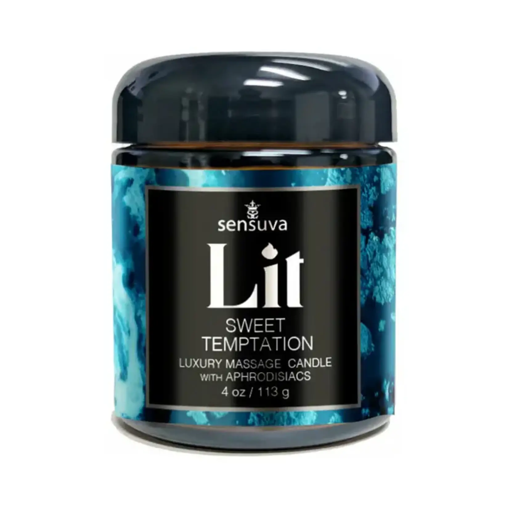 Sensuva Lit Sweet Temptation Luxury Massage Candle 4 oz.