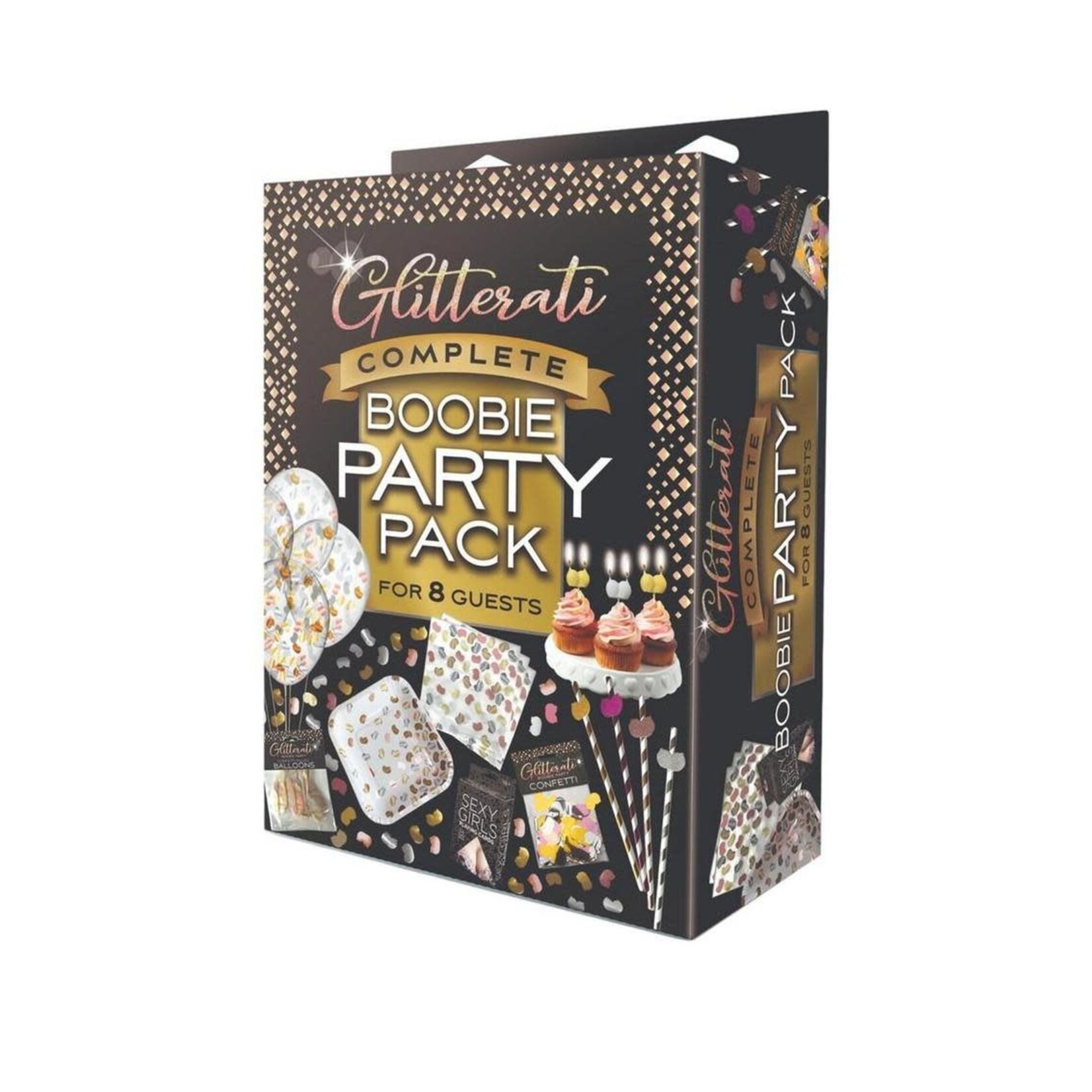 Glitterati Boobie Party Pack - Black/Gold