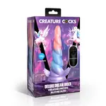Creature Cocks Deluxe Dream Rider Vibrating Unicorn Rechargeable Silicone Dildo - Multicolor