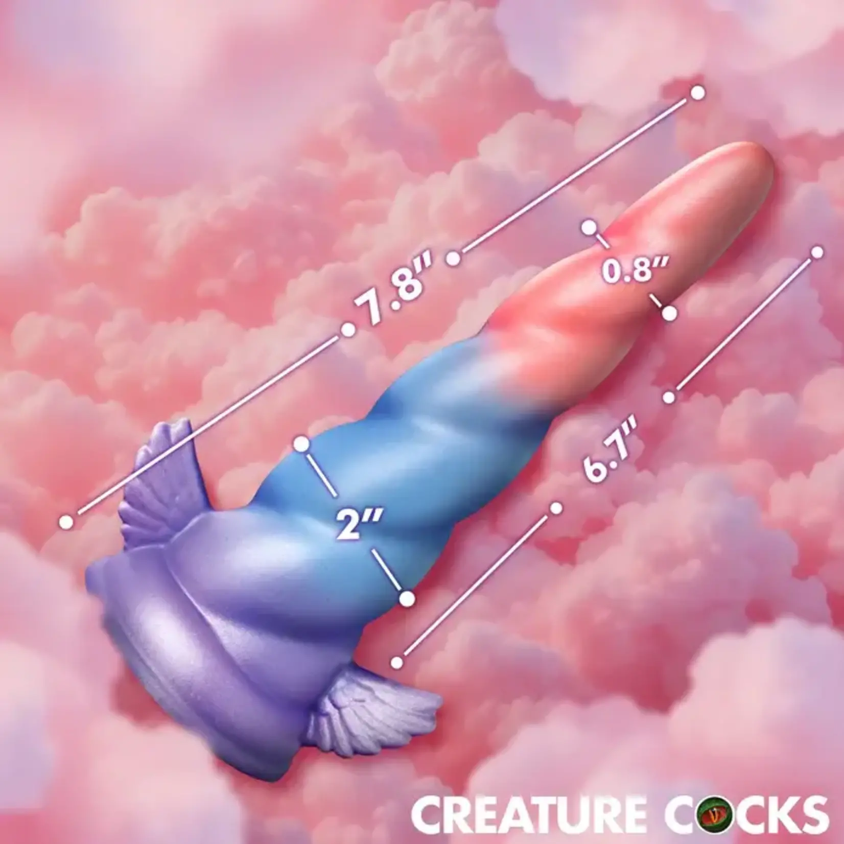 Creature Cocks Deluxe Dream Rider Vibrating Unicorn Rechargeable Silicone Dildo - Multicolor