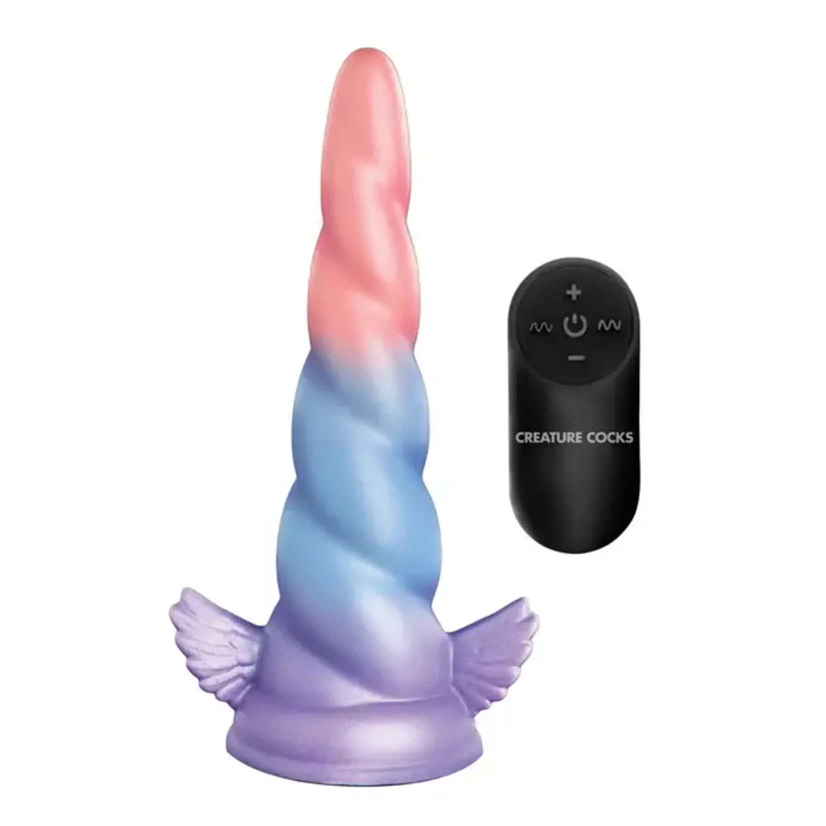 Creature Cocks Deluxe Dream Rider Vibrating Unicorn Rechargeable Silicone Dildo - Multicolor