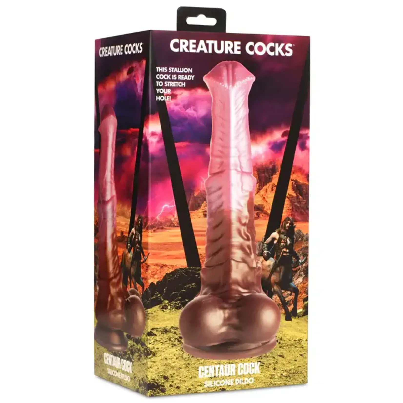 Creature Cocks Centaur Cock Silicone Dildo - Brown/Pink