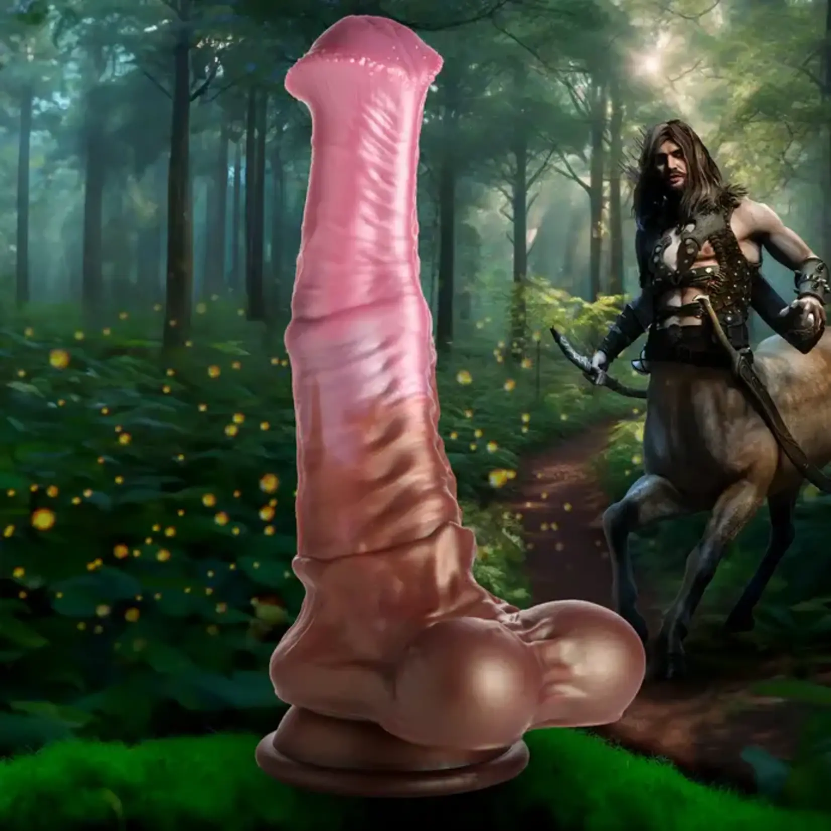 Creature Cocks Centaur Cock Silicone Dildo - Brown/Pink