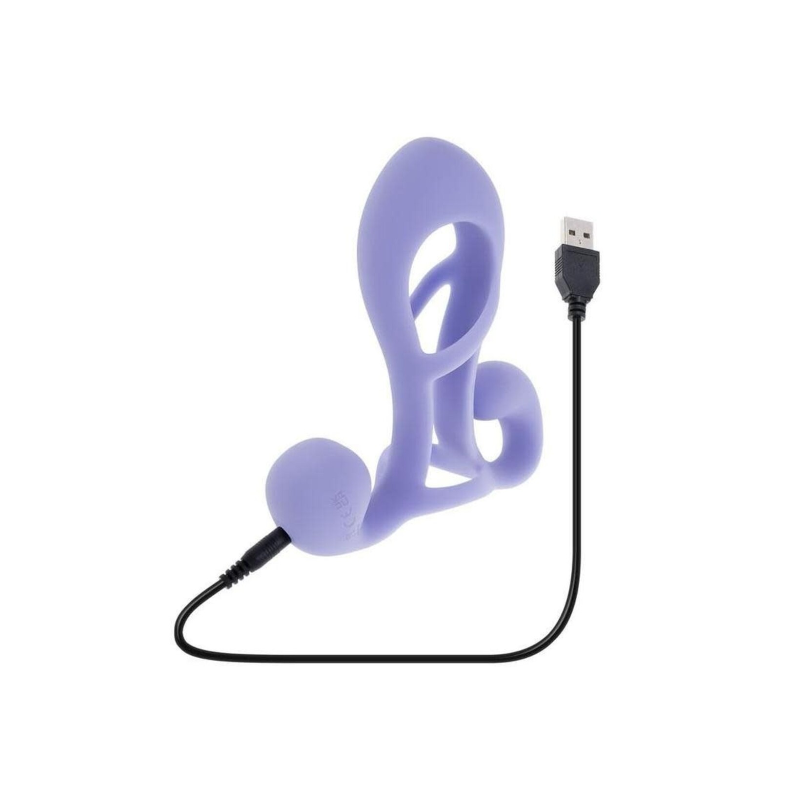 Playboy Fantasy Cage Rechargeable Silicone Penis Extension - Purple