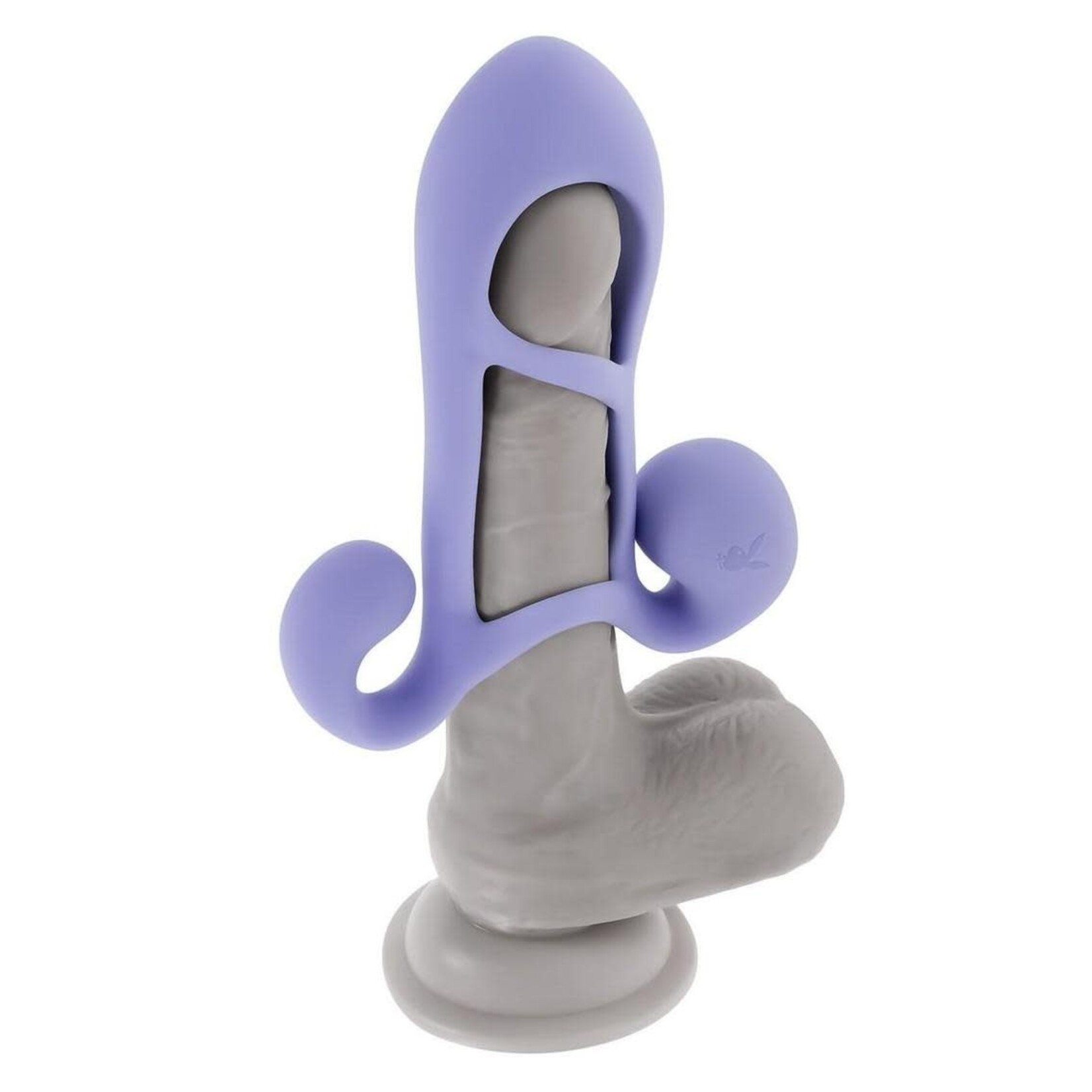 Playboy Fantasy Cage Rechargeable Silicone Penis Extension - Purple