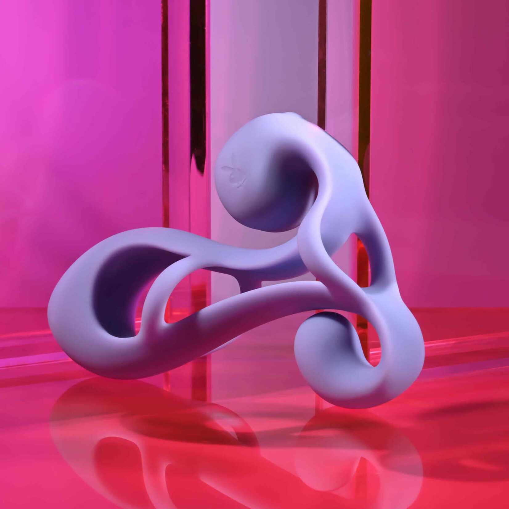 Playboy Fantasy Cage Rechargeable Silicone Penis Extension - Purple