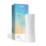 Sky Intense Suction & Vibration Rechargeable Blowjob Machine - White