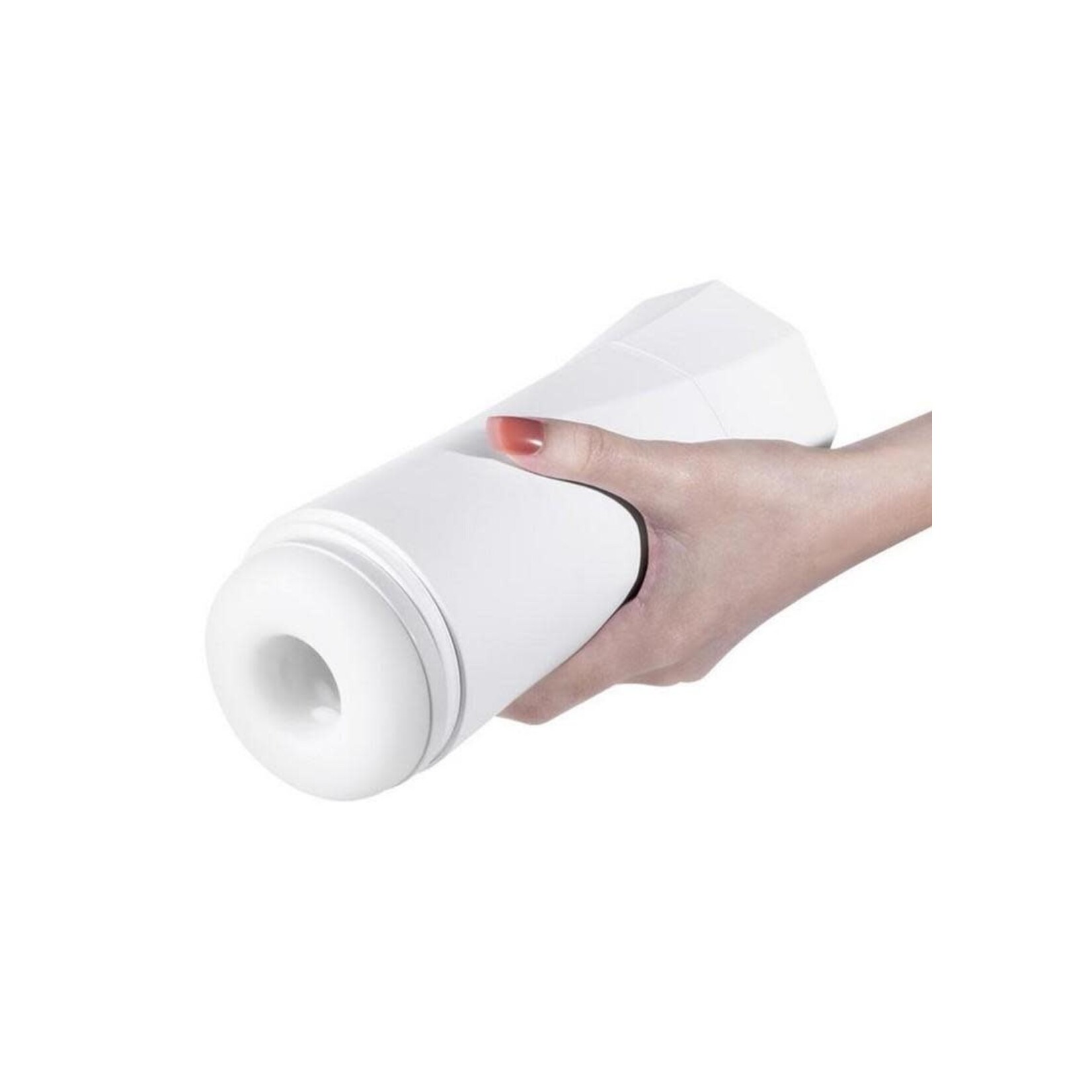 Sky Intense Suction & Vibration Rechargeable Blowjob Machine - White