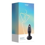 Snuggy Tapping Rechargeable Silicone Prostate Massager Butt Plug Anal Vibrator - Black