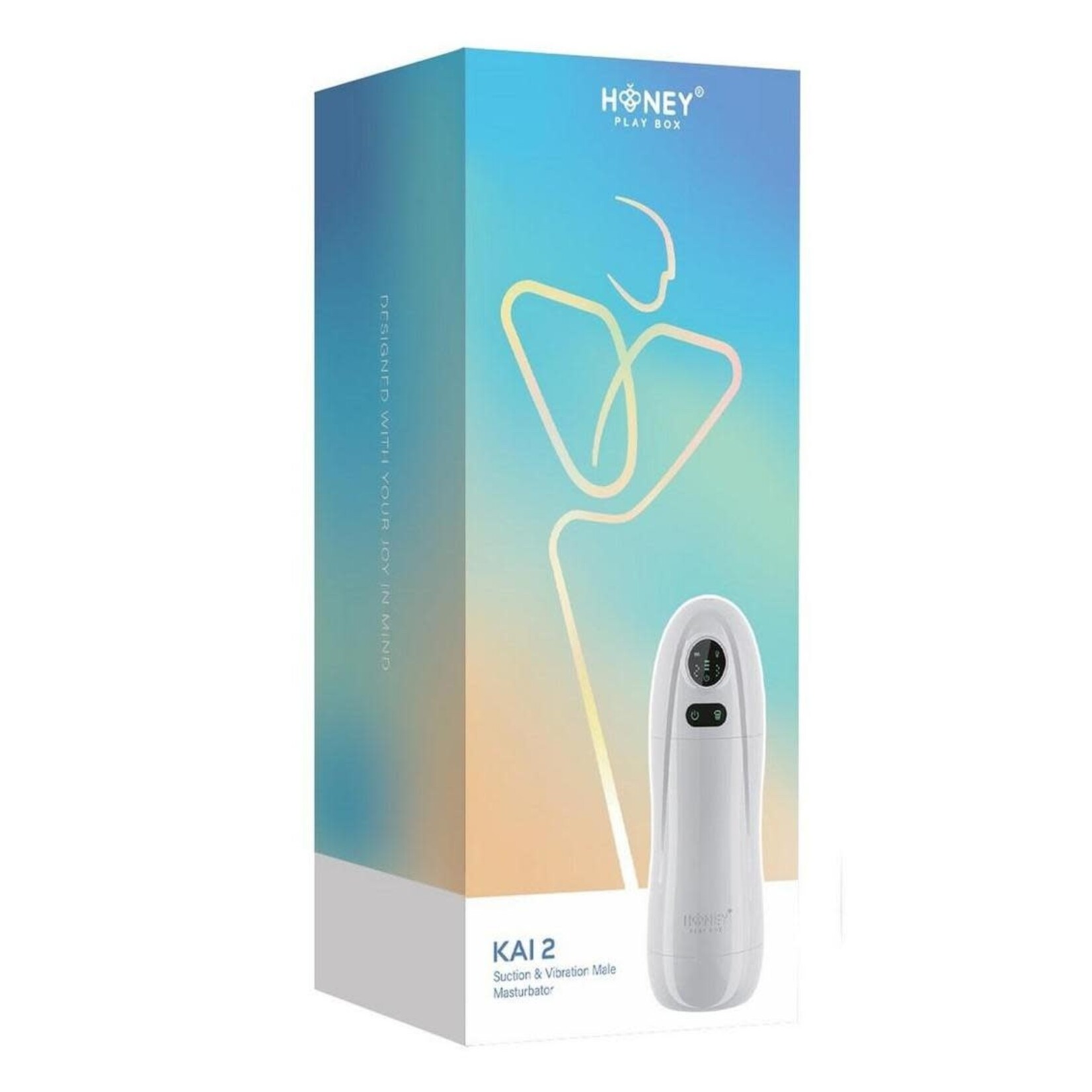 Kai 2 Automatic Sucking Vibrating Rechargeable Male Masturbator - White/Black