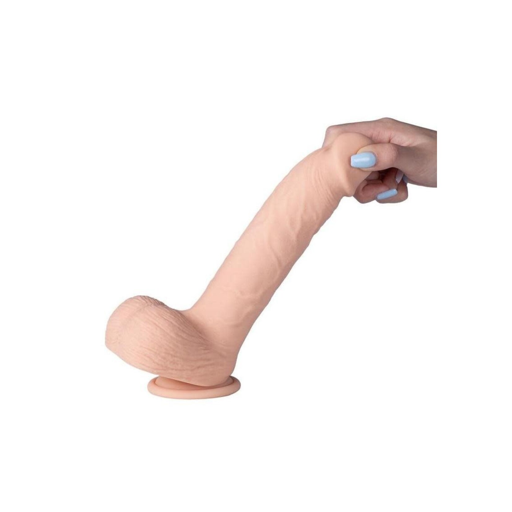 Kenzo App Controlled Big Realistic Thrusting Rechargeable Silicone Dildo 9.5 In - Caramel