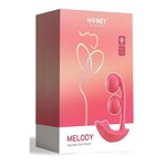 Melody Pressure Sensing App-Controlled Rechargeable Silicone Twin Balls Clit & G-spot Vibrator - Red