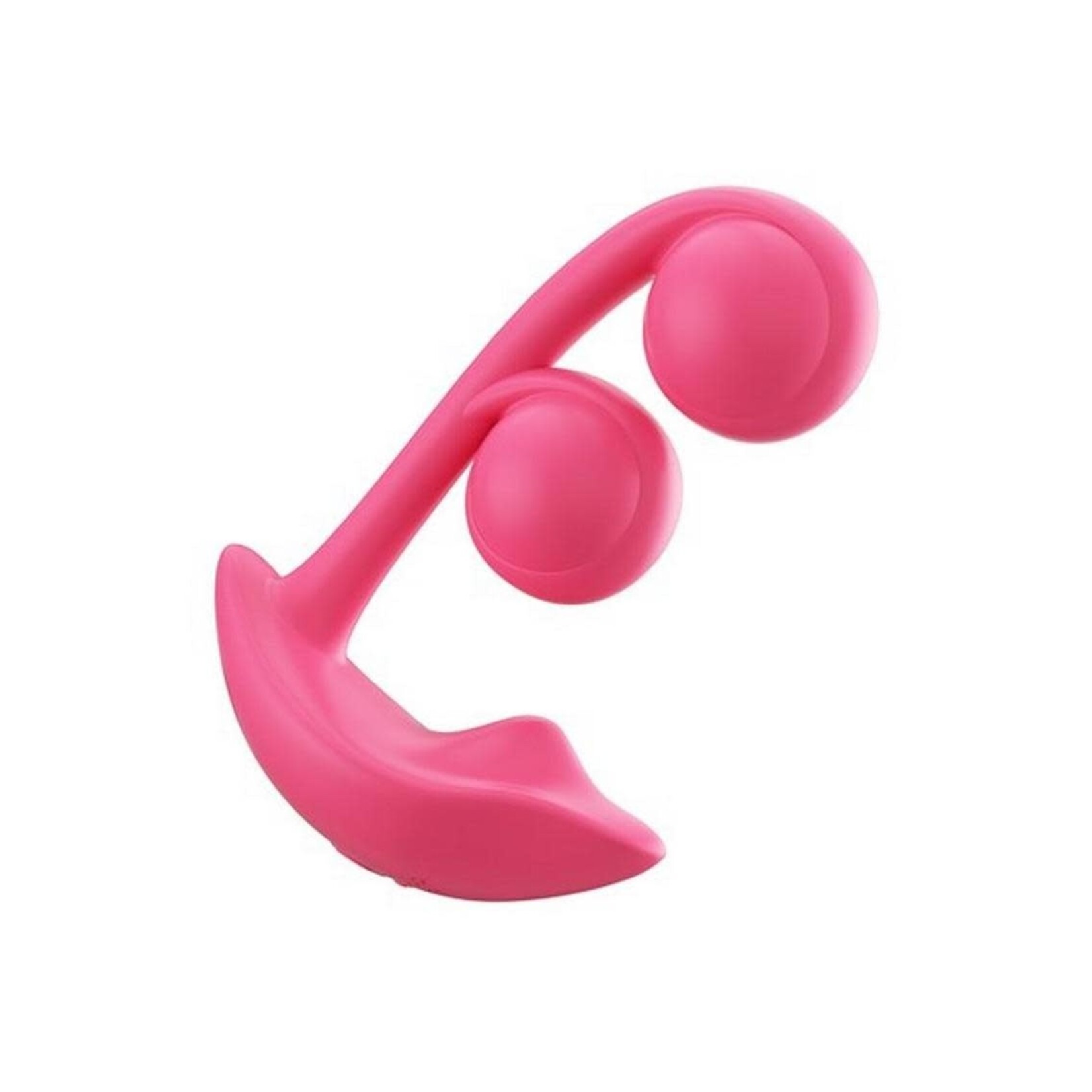 Melody Pressure Sensing App-Controlled Rechargeable Silicone Twin Balls Clit & G-spot Vibrator - Red