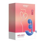 Melody Pressure Sensing App-Controlled Rechargeable Silicone Twin Balls Clit & G-spot Vibrator - Blue