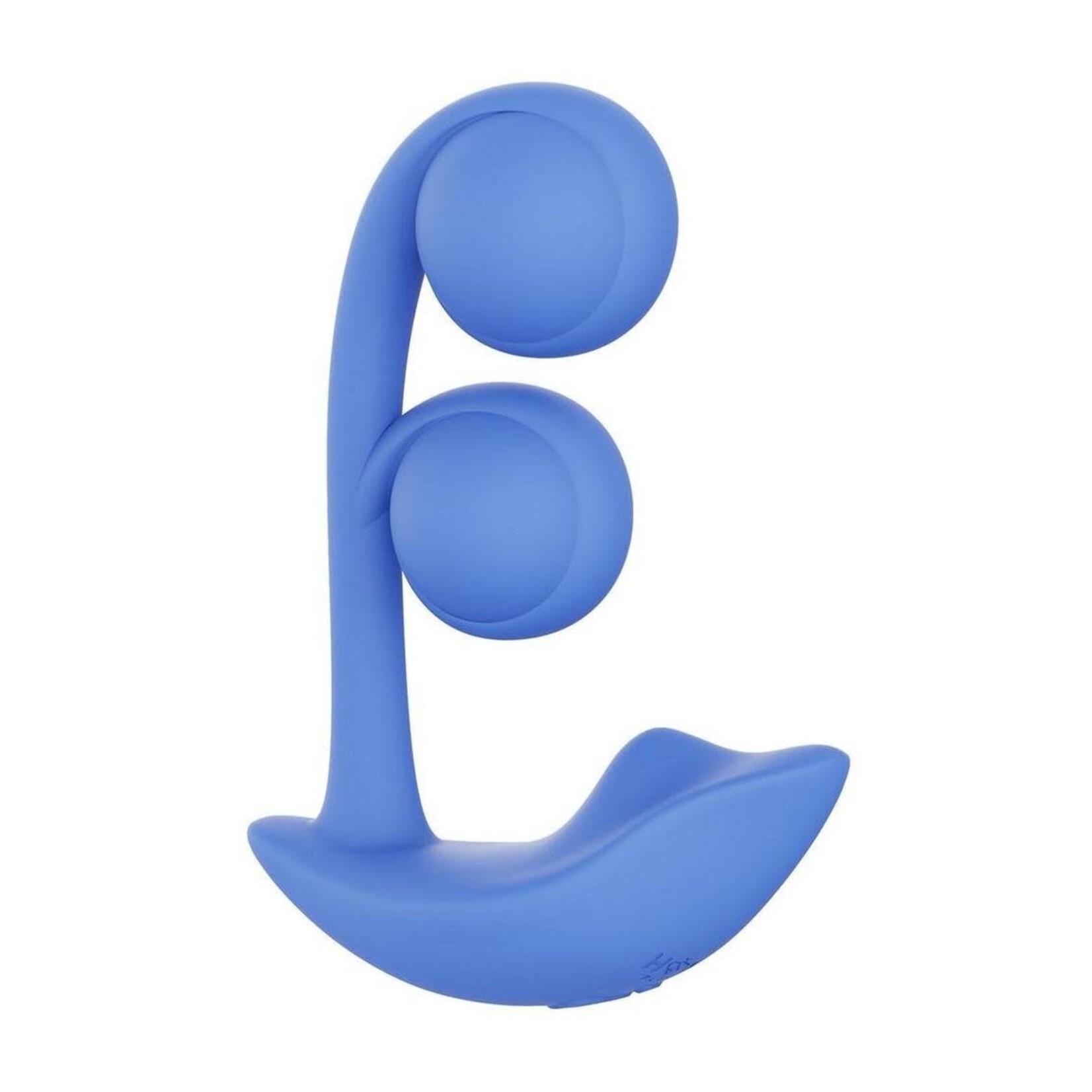 Melody Pressure Sensing App-Controlled Rechargeable Silicone Twin Balls Clit & G-spot Vibrator - Blue