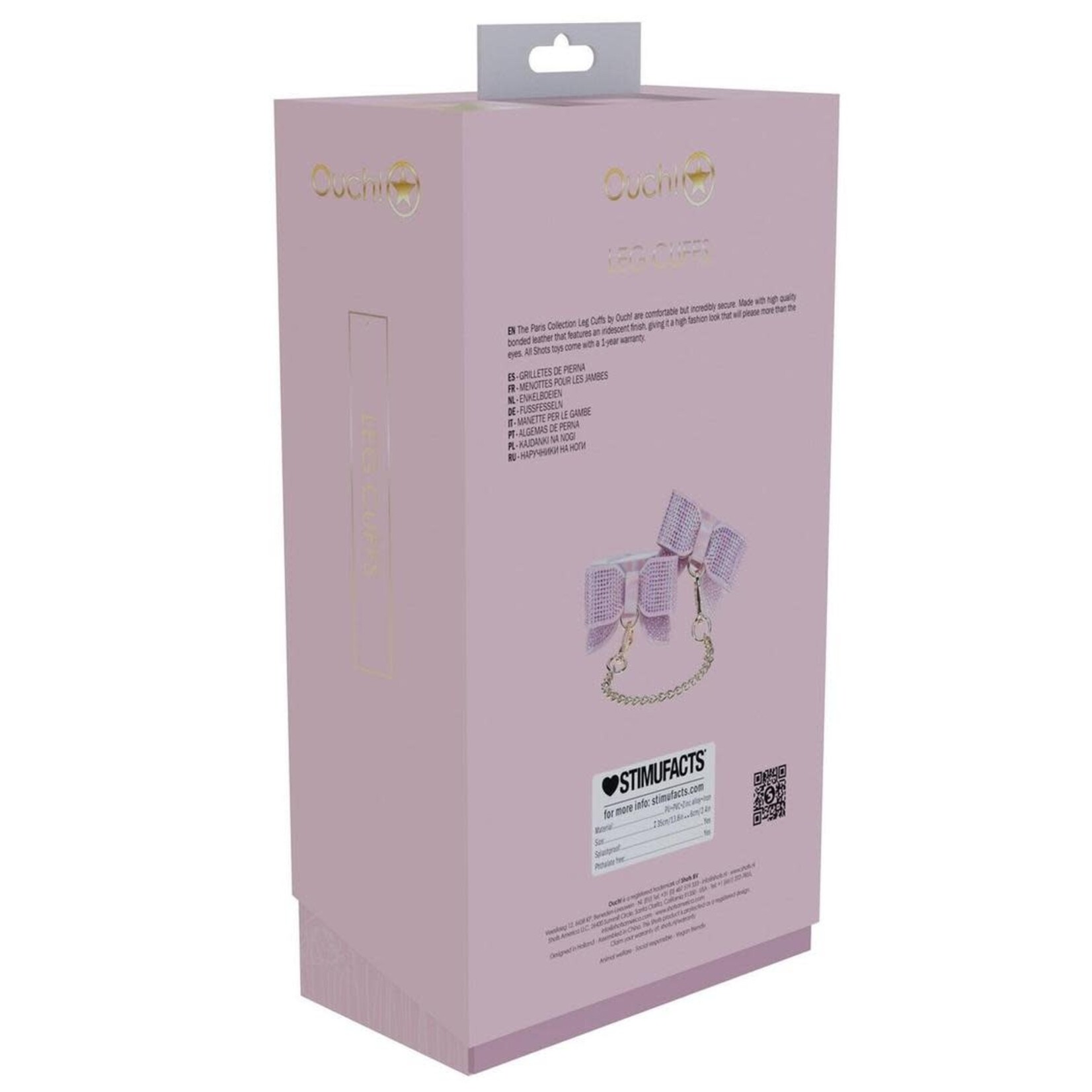 Ouch! Paris Collection Leg Cuffs - Pink