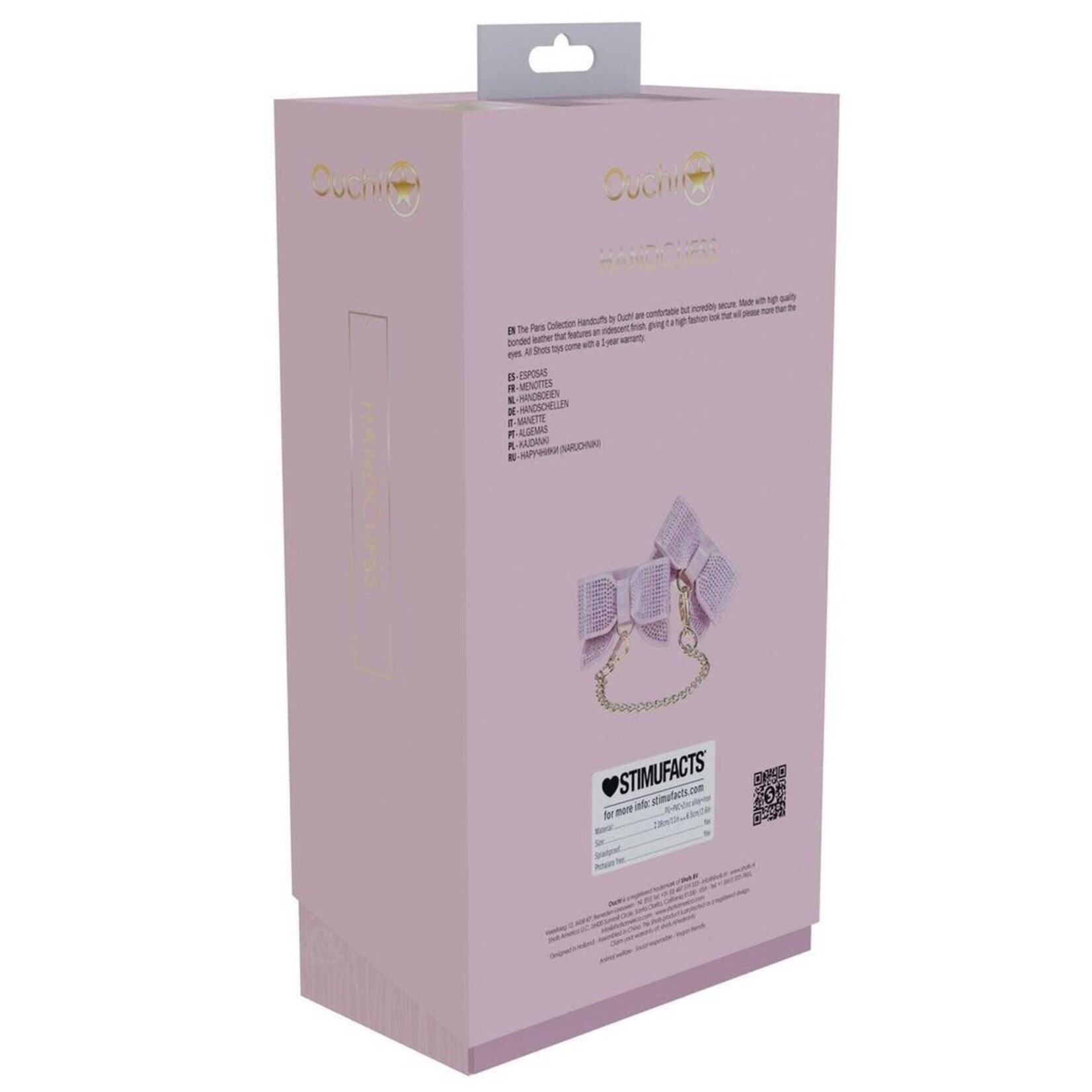 Ouch! Paris Collection Handcuffs - Pink