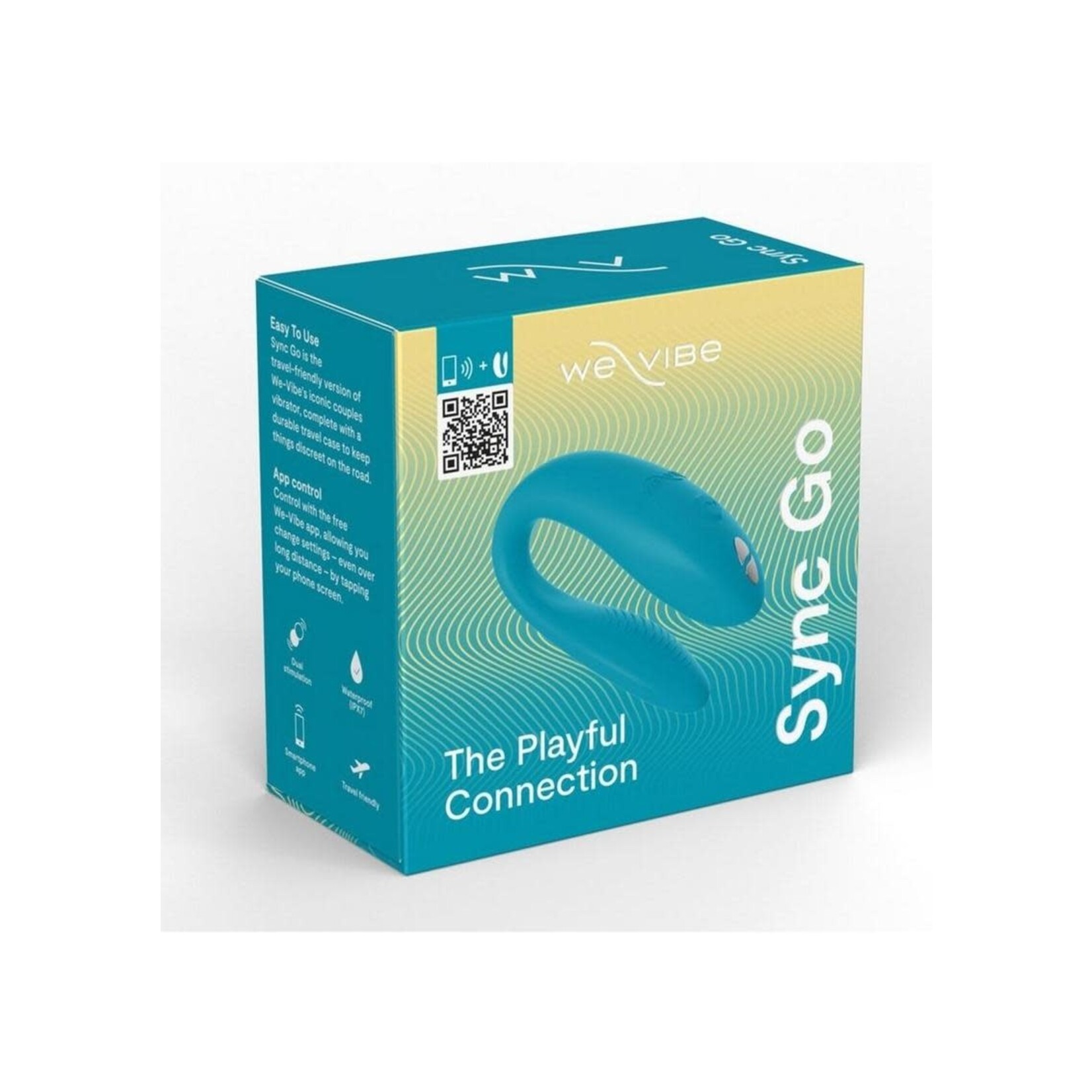 We-Vibe Sync Go App Control Rechargeable Silicone Couples Vibrator - Turquoise