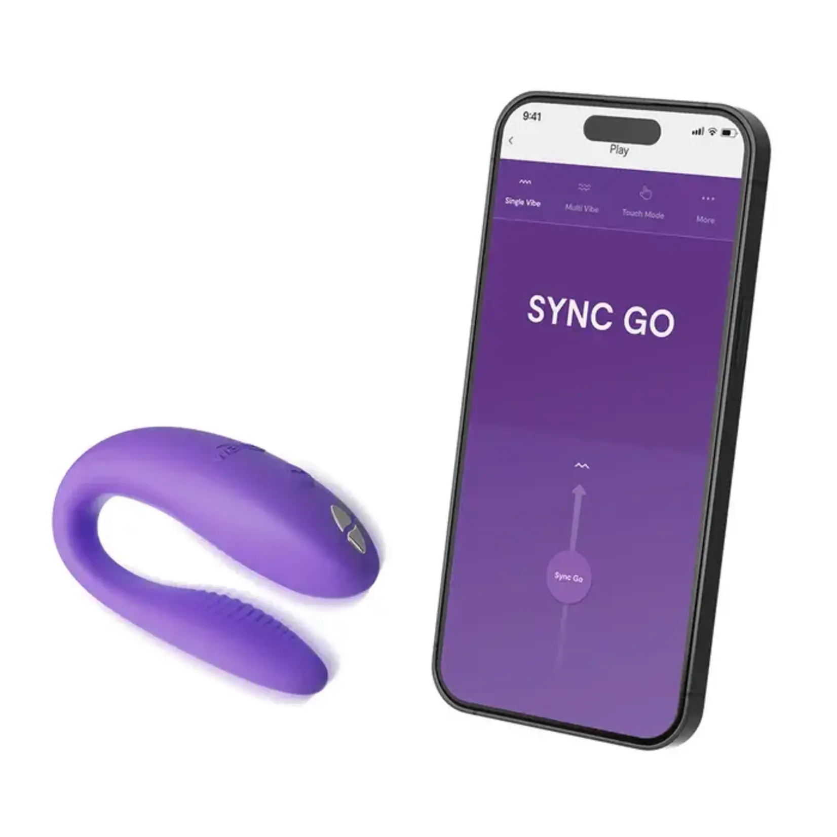 We-Vibe Sync Go App Control Rechargeable Silicone Couples Vibrator - Light Purple
