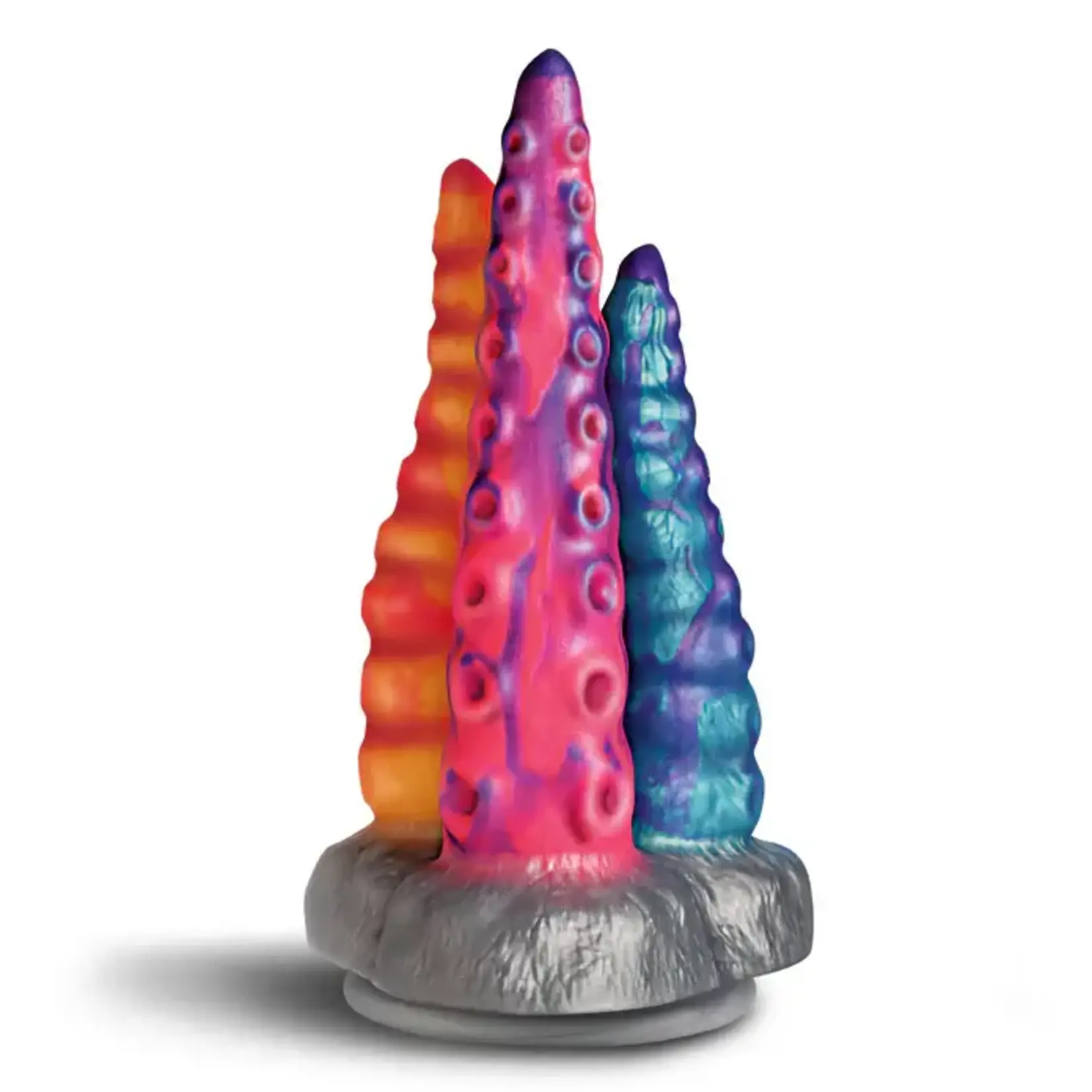 Creature Cocks Tenta- Trio Silicone Dildo - Multicolor