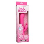 Jack Rabbit Elite Beaded G Rabbit Silicone Rechargeable Vibrator with Clitoral Stimulator - Pink