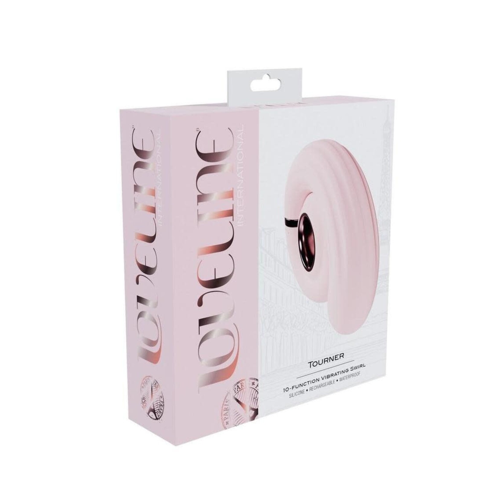 Loveline Tourner 10 Speed Silicone Rechargeable Vibrating Swirl Clitoral Stimulator - Pink