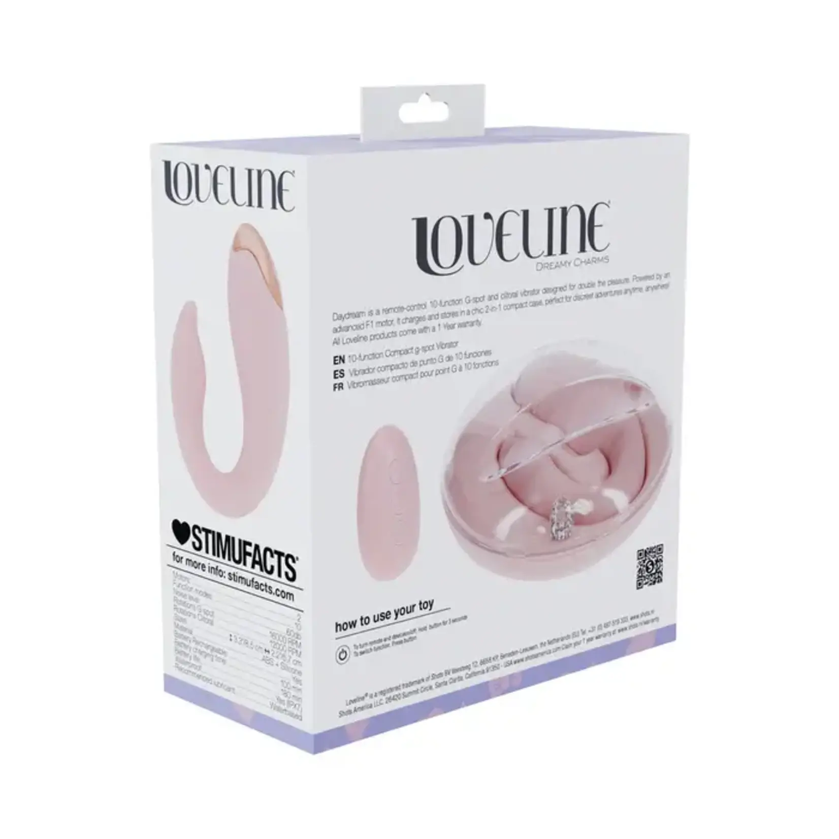 LoveLine Daydream AirTapTech Rechargeable Vibrator Pink