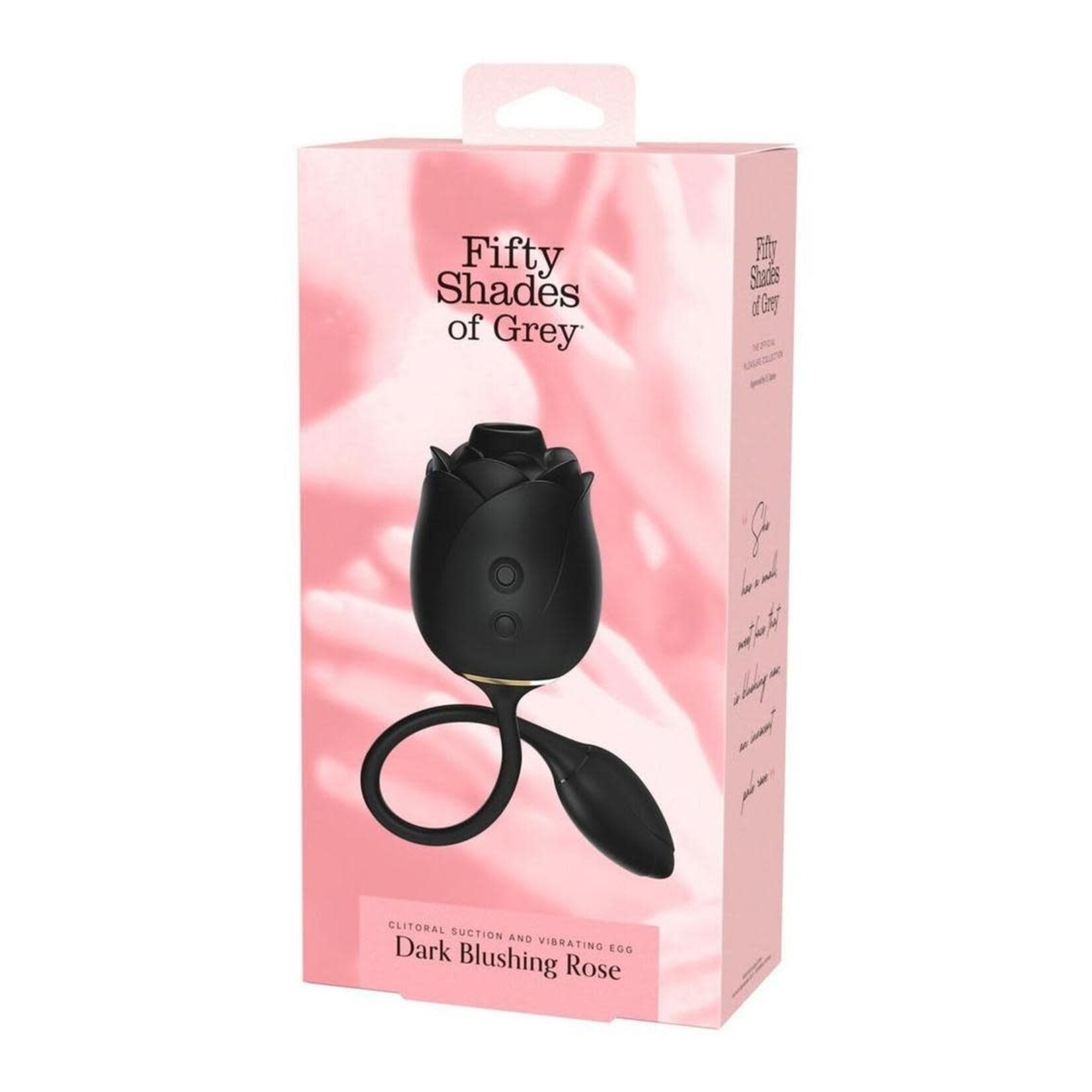Fifty Shades of Grey Dark Blushing Rose Rechargeable Silicone Clitoral Stimulator - Black