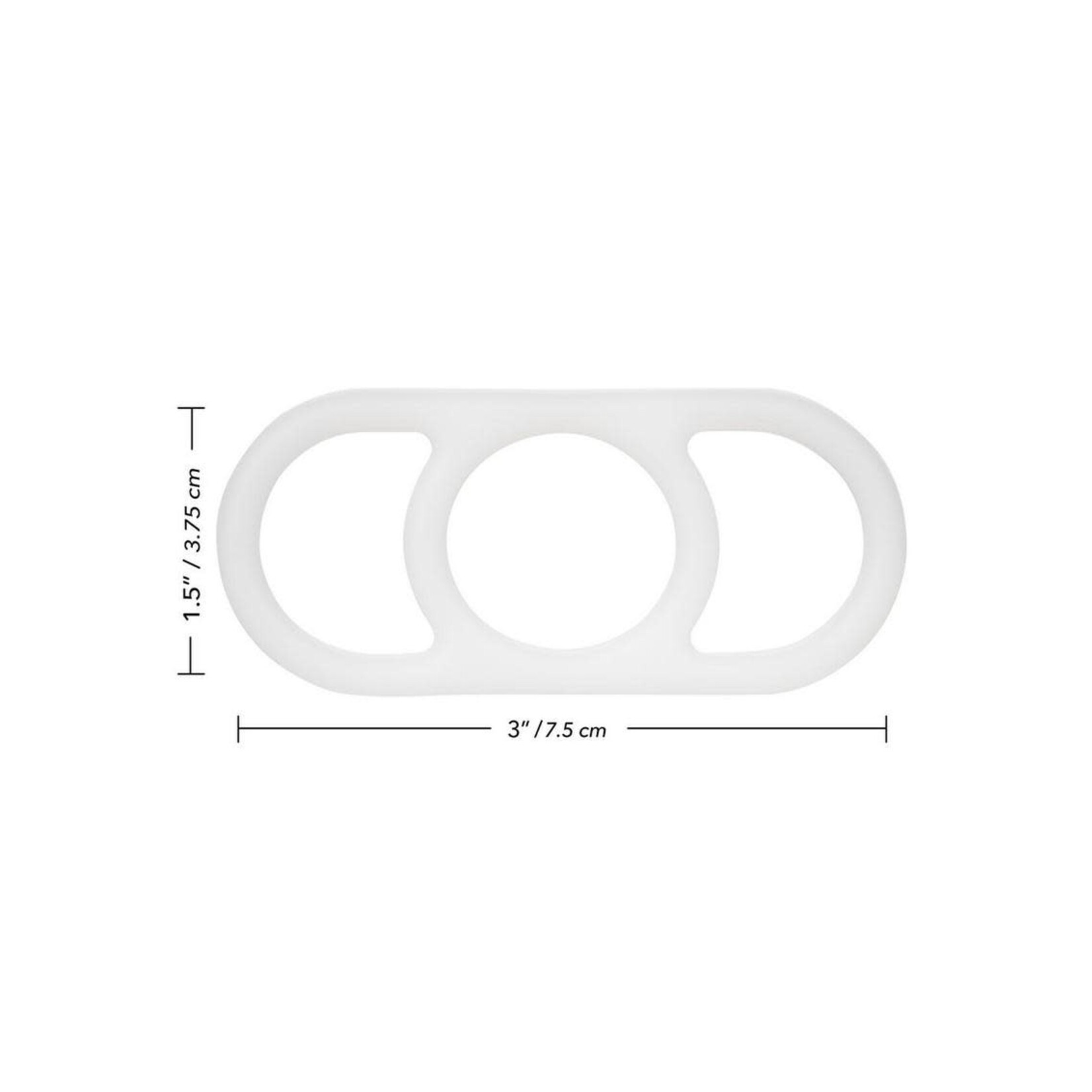 Commander Erection Enhancer Silicone Cock Ring - White