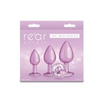 Rear Assets Trainer Chrome Plated Anal Plugs Kit (3pc Set) - Iridescent Pink