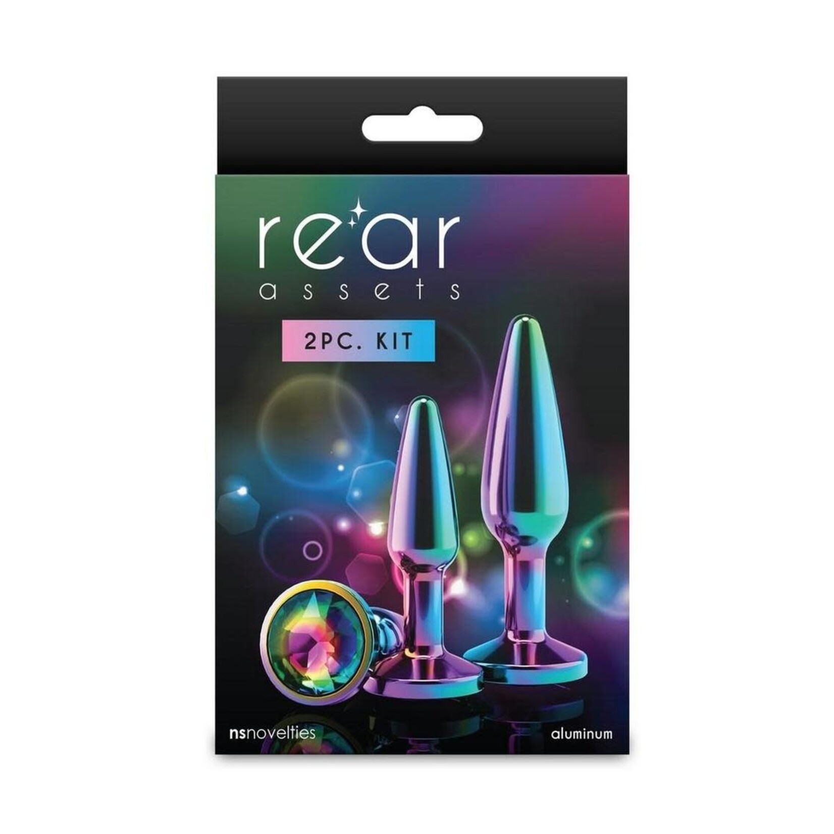 Rear Assets Tapered Trainer Chrome Plated Anal Plugs Kit (3pc Set) - Multicolor