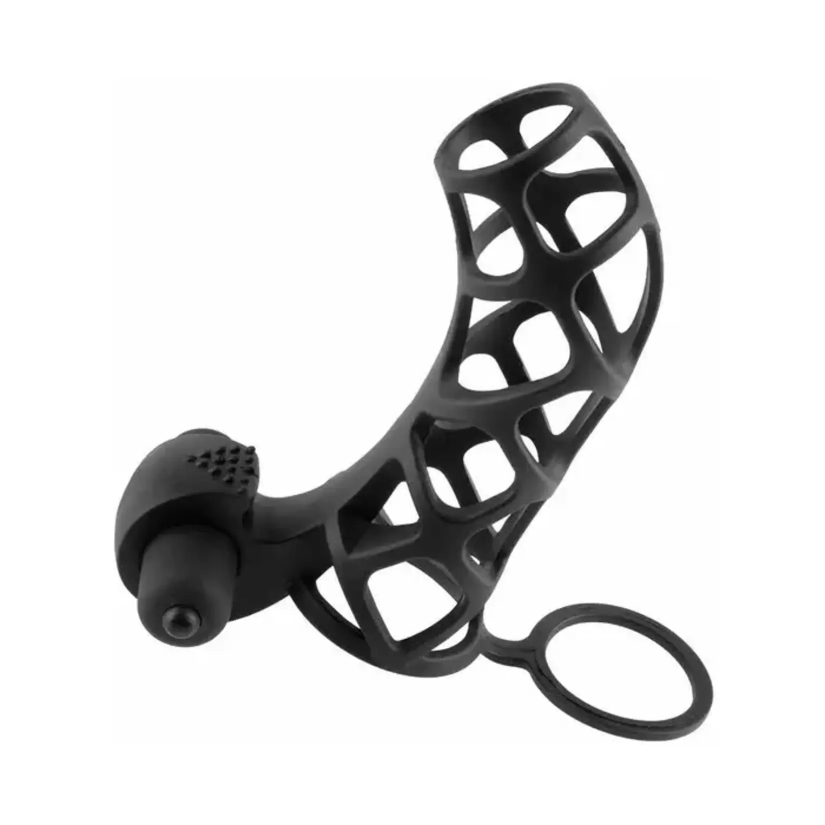Fantasy Xtensions Silicone Extreme Power Vibrating Cock Cage Black