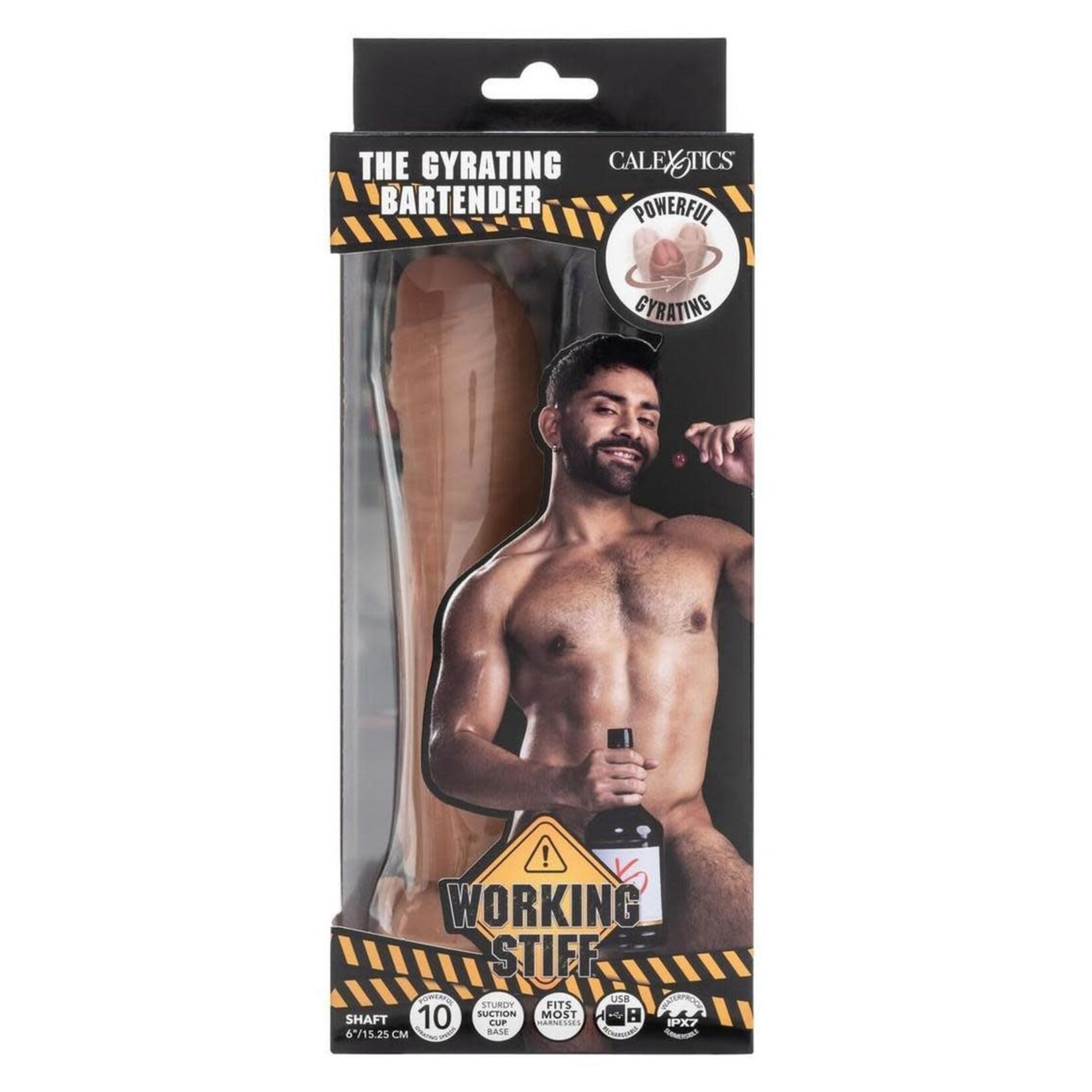 Working Stiff The Gyrating Bartender Rechargeable Dildo - Caramel