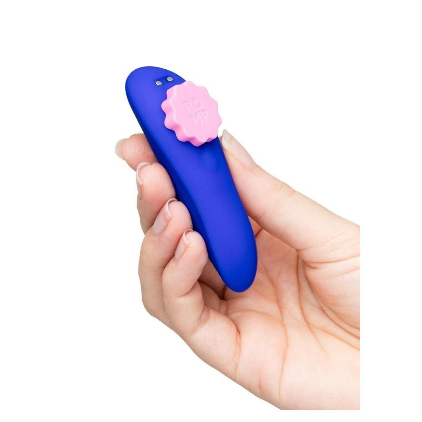 Romp Party Rechargeable Silicone Clitoral Vibrator with Remote - Blue/Pink