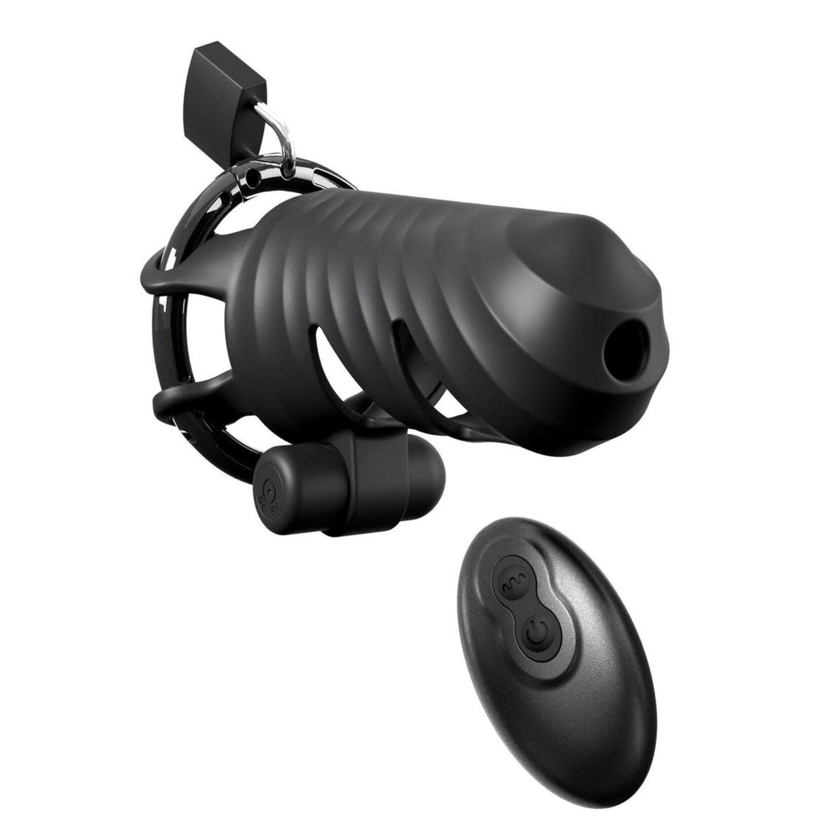 Fantasy C-Ringz Remote-Controlled Vibrating Cock Blocker - Black